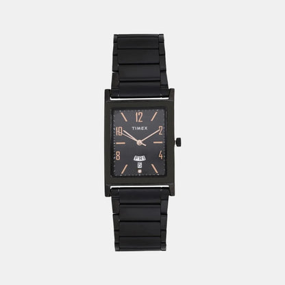 Timex Classics Men's Quartz Analog Black Dial Rectangle Case Watch -TW000L521