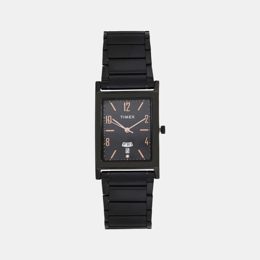 Timex Classics Men's Quartz Analog Black Dial Rectangle Case Watch -TW000L521