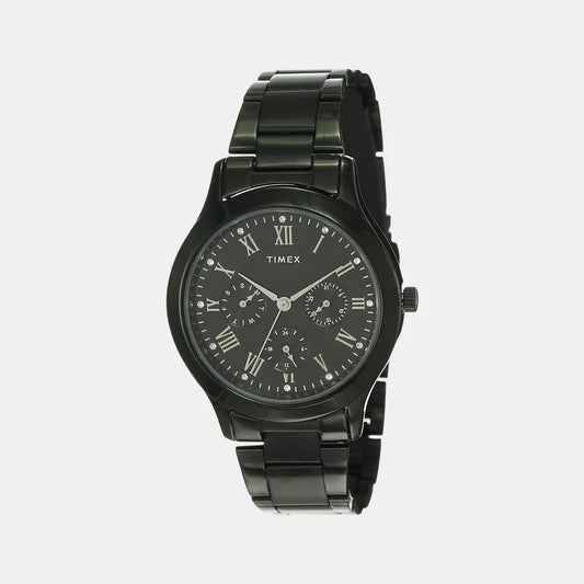 Timex Fashion Women's Black Dial With Roman Number Multifunction Watch -TW000Q809