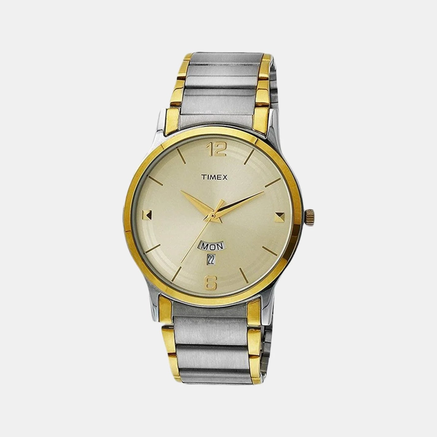 Timex Men's Beige Analog Stainless Steel Watch TW000R426