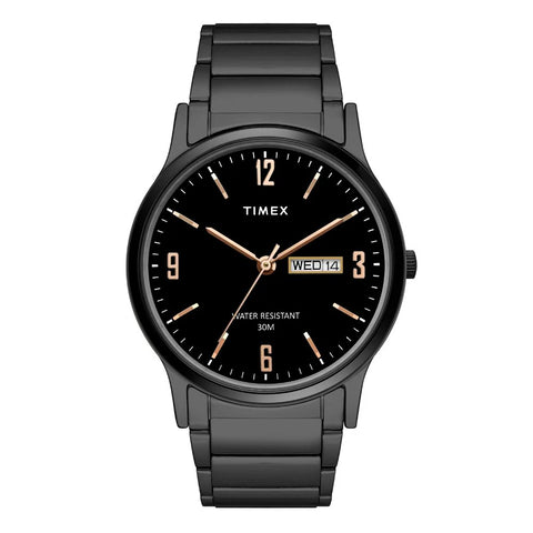 Timex Classics Men's Black Dial Round Day Date Function Watch -TW000R438 - Buy Now at Sai Creations Watches