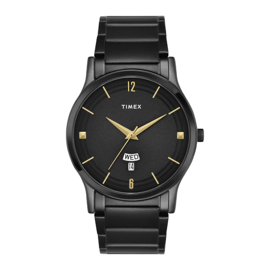 Timex Men Black Round Dial Analog Watch- TW000R459