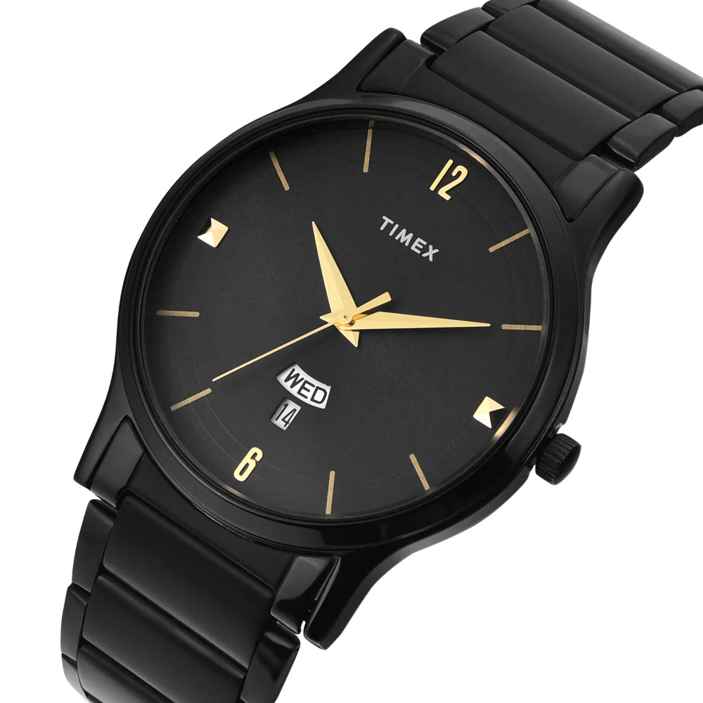Timex Men Black Round Dial Analog Watch- TW000R459