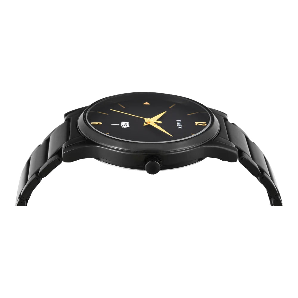 Timex Men Black Round Dial Analog Watch- TW000R459