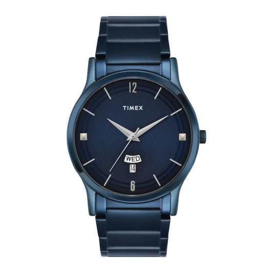 Timex Men Blue Round Dial Analog Watch- TW000R460