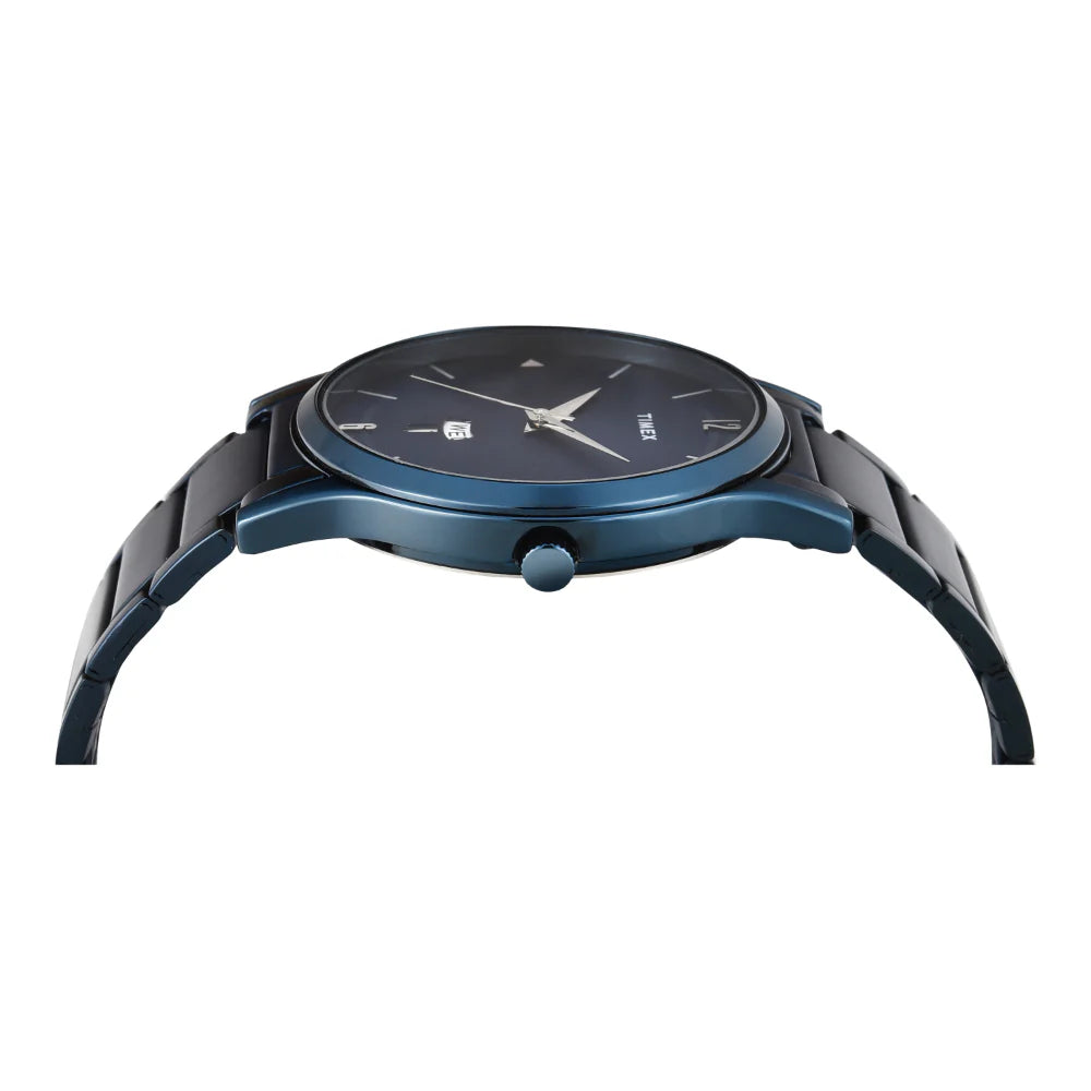 Timex Men Blue Round Dial Analog Watch- TW000R460