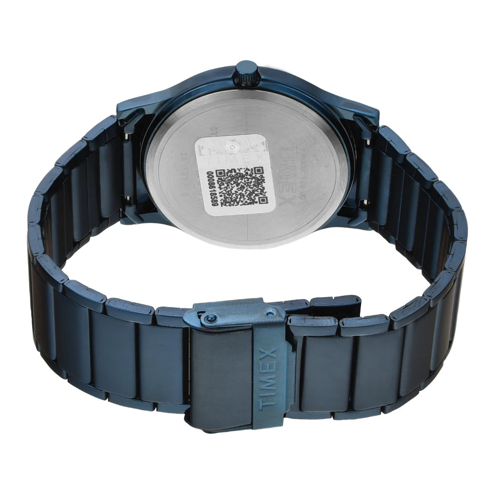 Timex Men Blue Round Dial Analog Watch- TW000R460