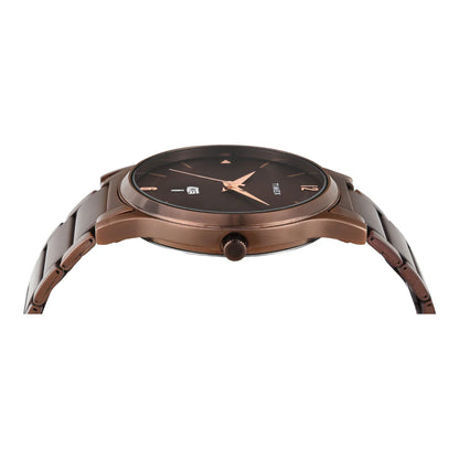 Timex Men Quartz Brown Dial Analog Stainless Steel Watch TW000R461