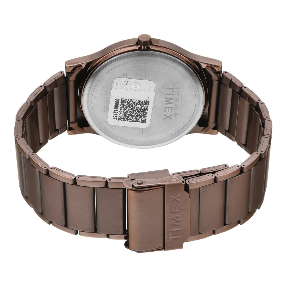 Timex Men Quartz Brown Dial Analog Stainless Steel Watch TW000R461