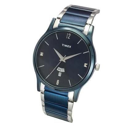 Timex Men Blue Round Dial Analog Watch - TW000R466