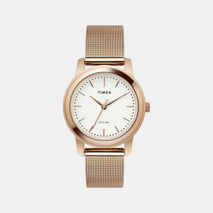 Timex Women's Silver Analog Stainless Steel Watch TW000W110