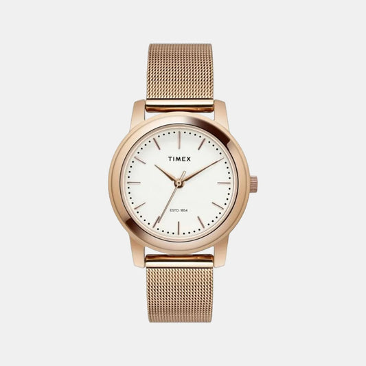 Timex Women's Silver Analog Stainless Steel Watch TW000W110