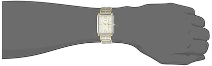 Timex Classics Men's Silver Rectangle Dial Day Date Function Watch -TW000W908