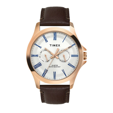 Timex Men Analog Silver Round Brass Dial Watch- TW000X128 - Buy Now at Sai Creations Watches