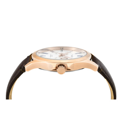 Timex Men Analog Silver Round Brass Dial Watch- TW000X128