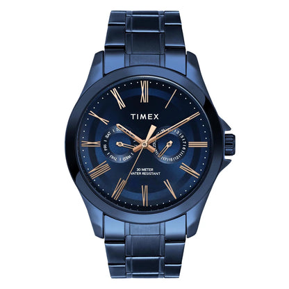Timex Men Brass Dial Stainless Steel Analog Watch TW000X137