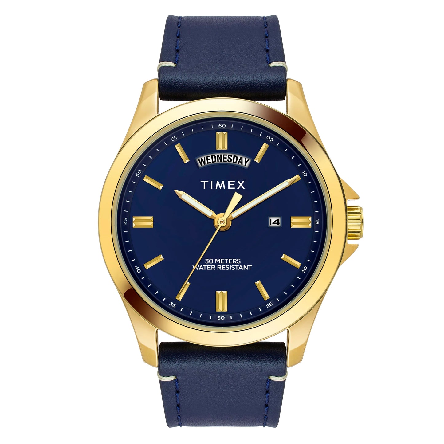 Timex Men Blue Round Dial Analog Watch - TW000X140