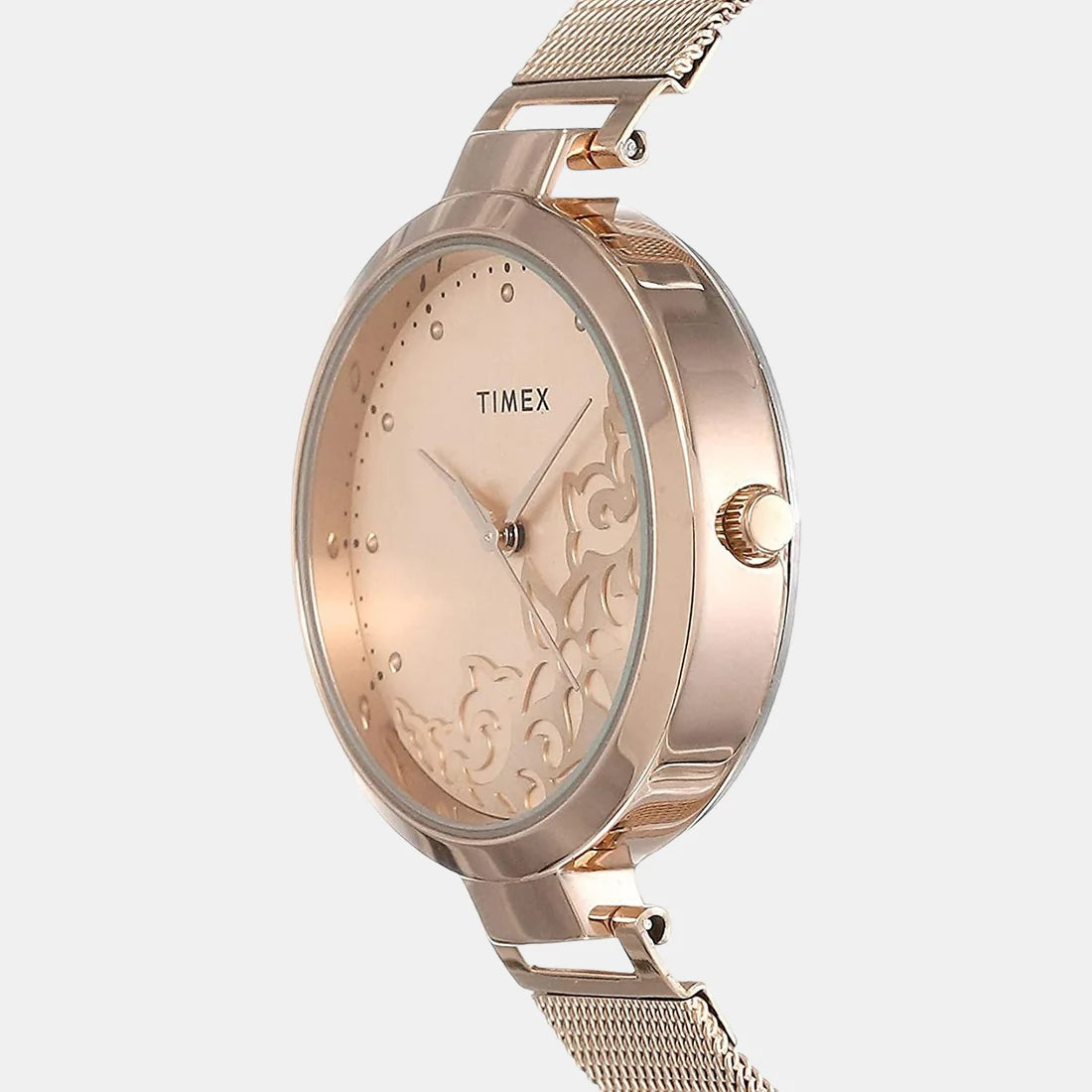Timex Women's Rose Gold Analog Stainless Steel Watch TW000X219