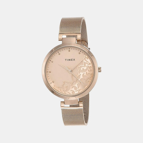 Timex Women's Rose Gold Analog Stainless Steel Watch TW000X219 - Buy Now at Sai Creations Watches