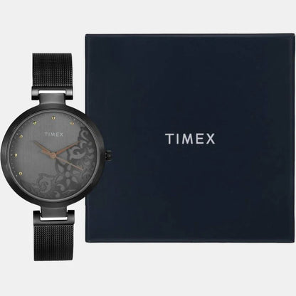 Timex Fashion Women's Grey Dial Round Case Watch -TW000X221