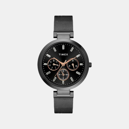 Timex Fashion Women's Black Dial Round Case Multifunction Watch -TW000X243