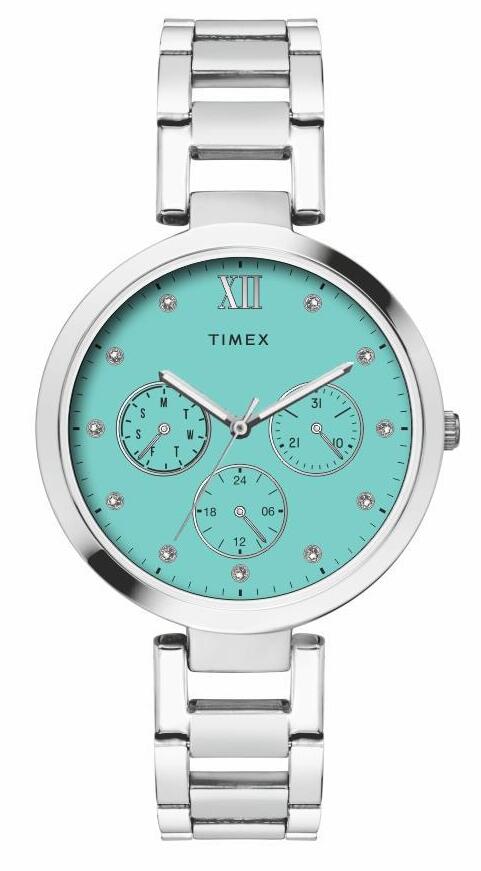 TW00PR326 Timex | Tiffany Blue Dial St Steel Bracelet Watch Set