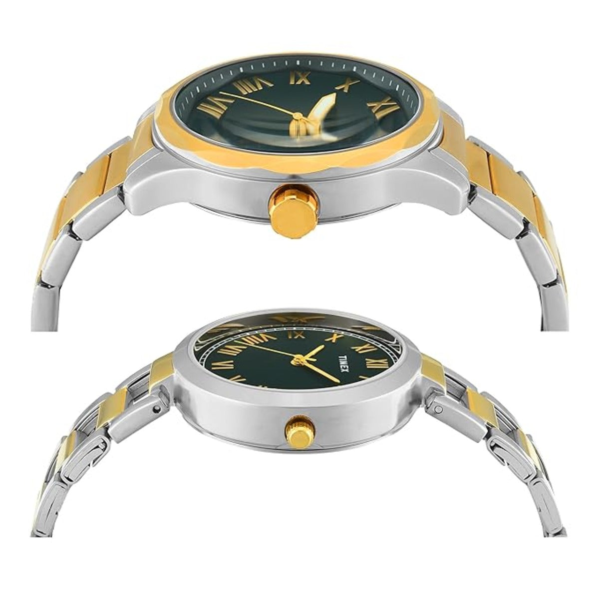 Timex Green Dial With Roman Number Couple Astrological Watch - TW00PR340