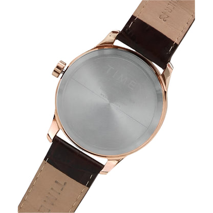 Timex Men's Blue Dial Analog Leather Strep Watch TW0TG7601