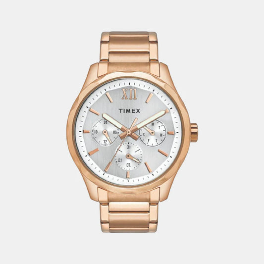 Timex Empera Men's Silver Dial Round Case Multifunction Watch -TW0TG7605