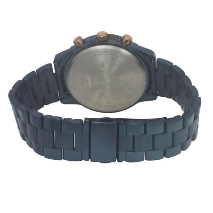 Timex Quartz Blue Round Dial Analog Stainless Steel Men Watch TW0TG7626
