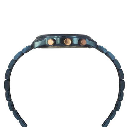 Timex Quartz Blue Round Dial Analog Stainless Steel Men Watch TW0TG7626