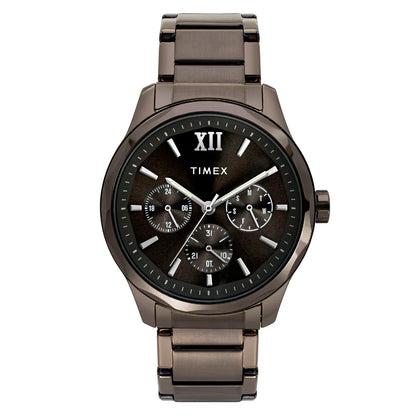 Timex Brown Round Dial Analog Stainless Steel Men's Watch - TW0TG7636