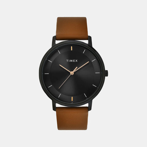 Timex Men's Black Dial Analog Leather Strap Watch TW0TG8016 - Buy Now at Sai Creations Watches