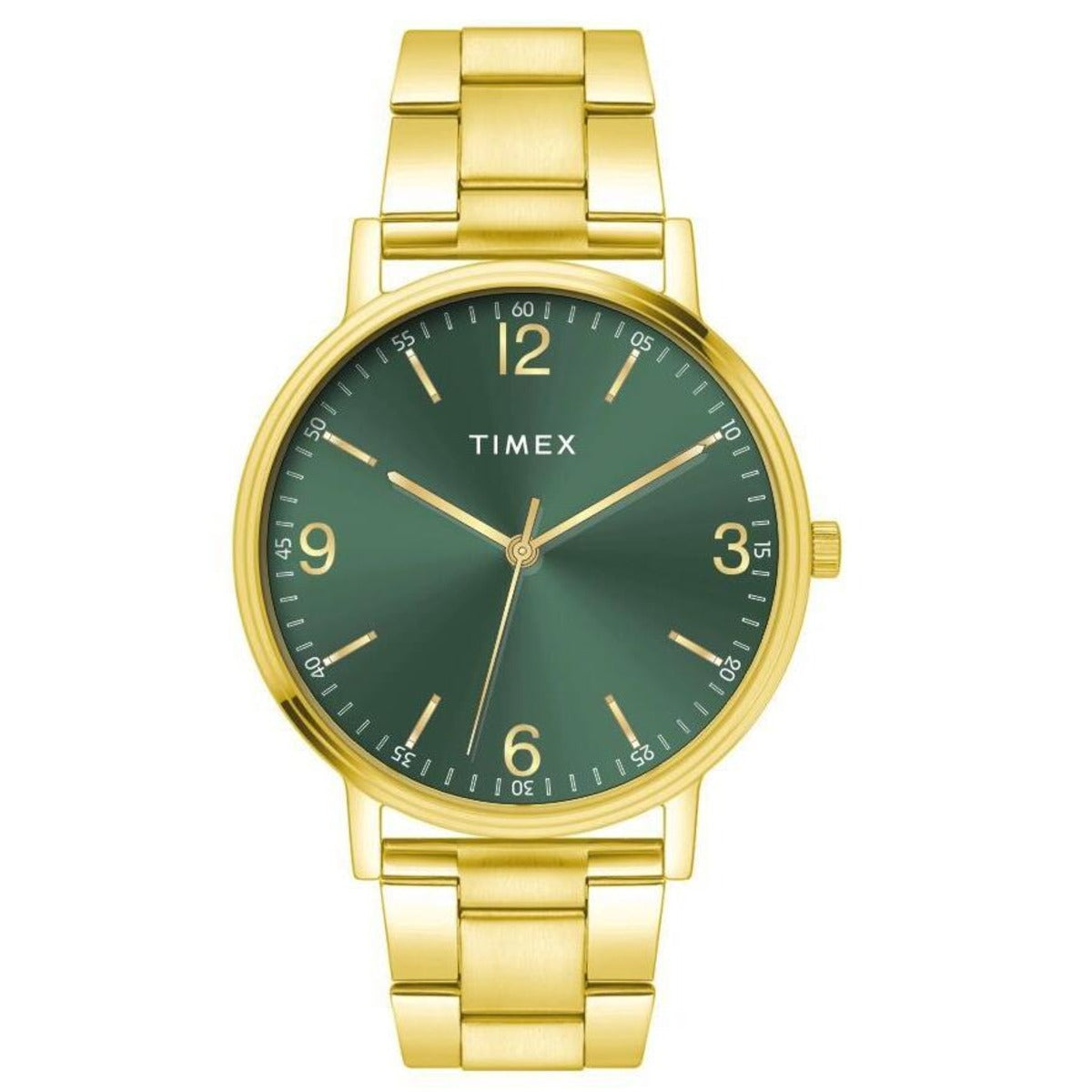 Timex 12,3,6 & 9 Arabic Green Dial Men's Astrological Watch - TW0TG8027