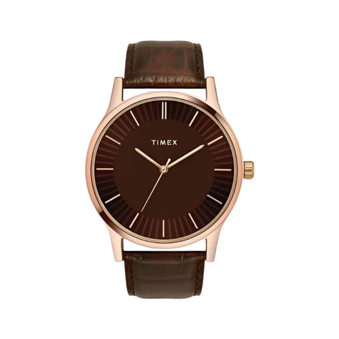 TW0TG8300 Timex | Men Brown Dial Analog Leather Strap Watch (Men) - Buy Now at Sai Creations Watches