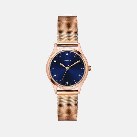 Timex Women's Blue Dial Analog Stainless Steel Watch TW0TL8711