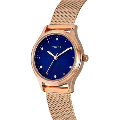 Timex Women's Blue Dial Analog Stainless Steel Watch TW0TL8711