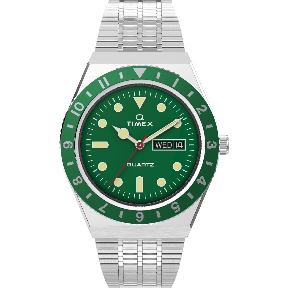 TW2U61700U9 Green Q Timex Reissue Stainless Steel Bracelet Watch (Men)