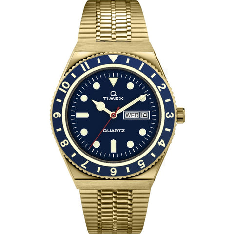 TW2U62000U9 Blue Q Timex Reissue Stainless Steel Gold Bracelet Watch (Men) - Buy Now at Sai Creations Watches