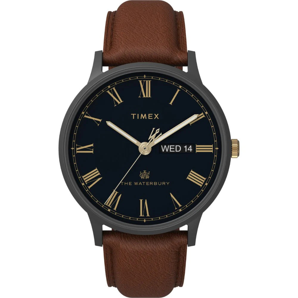 TW2U88500UJ Timex | Blue Waterbury Classic Leather Strap Watch (Men)