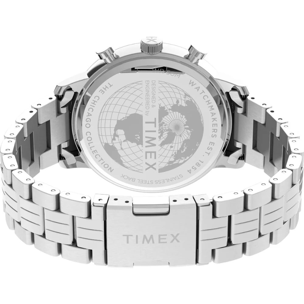 TW2V01700UJ Timex | Chicago Chronograph Stainless Steel Bracelet Watch (Men)