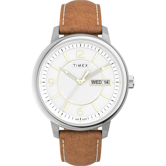 Timex Chicago White Round Dial Analog Men's Watch - TW2V28900UJ