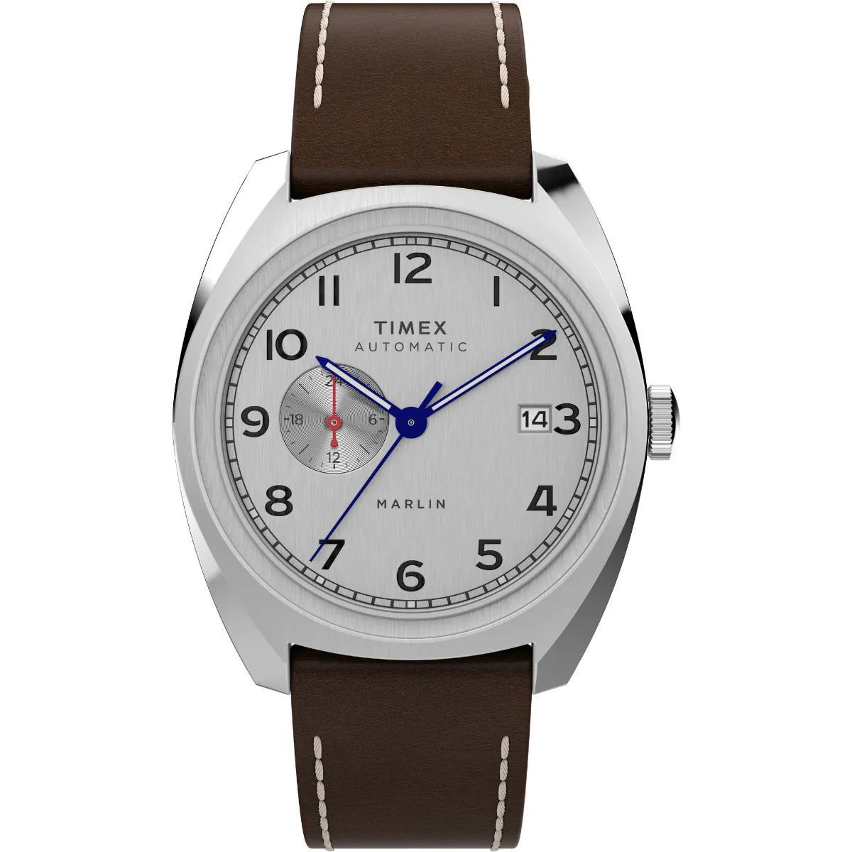 Timex Silver-Tone Stainless Steel Round Dial Mechanical Men's Watch - TW2V62000U9