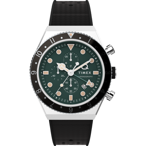 TW2V70200UJ Q Timex 3-Time Zone Chronograph Synthetic Strap Watch