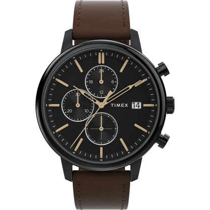 Timex Trend Black Round Analog Men's Watch - TW2W13200UJ
