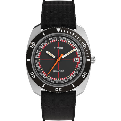 TW2W22400U9 Q Timex | Reissue 1971 Velocity Rubber Strap Watch (Men) - Buy Now at Sai Creations Watches