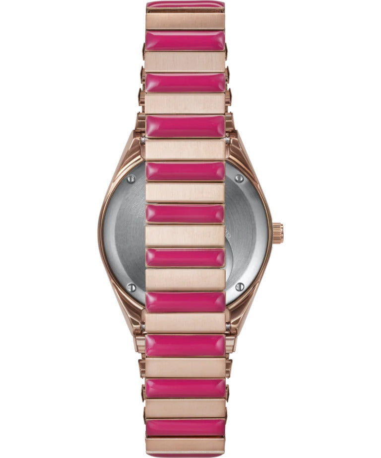 TW2W41000J Q Timex | Pink Stainless Steel Expansion Band Watch (Women)