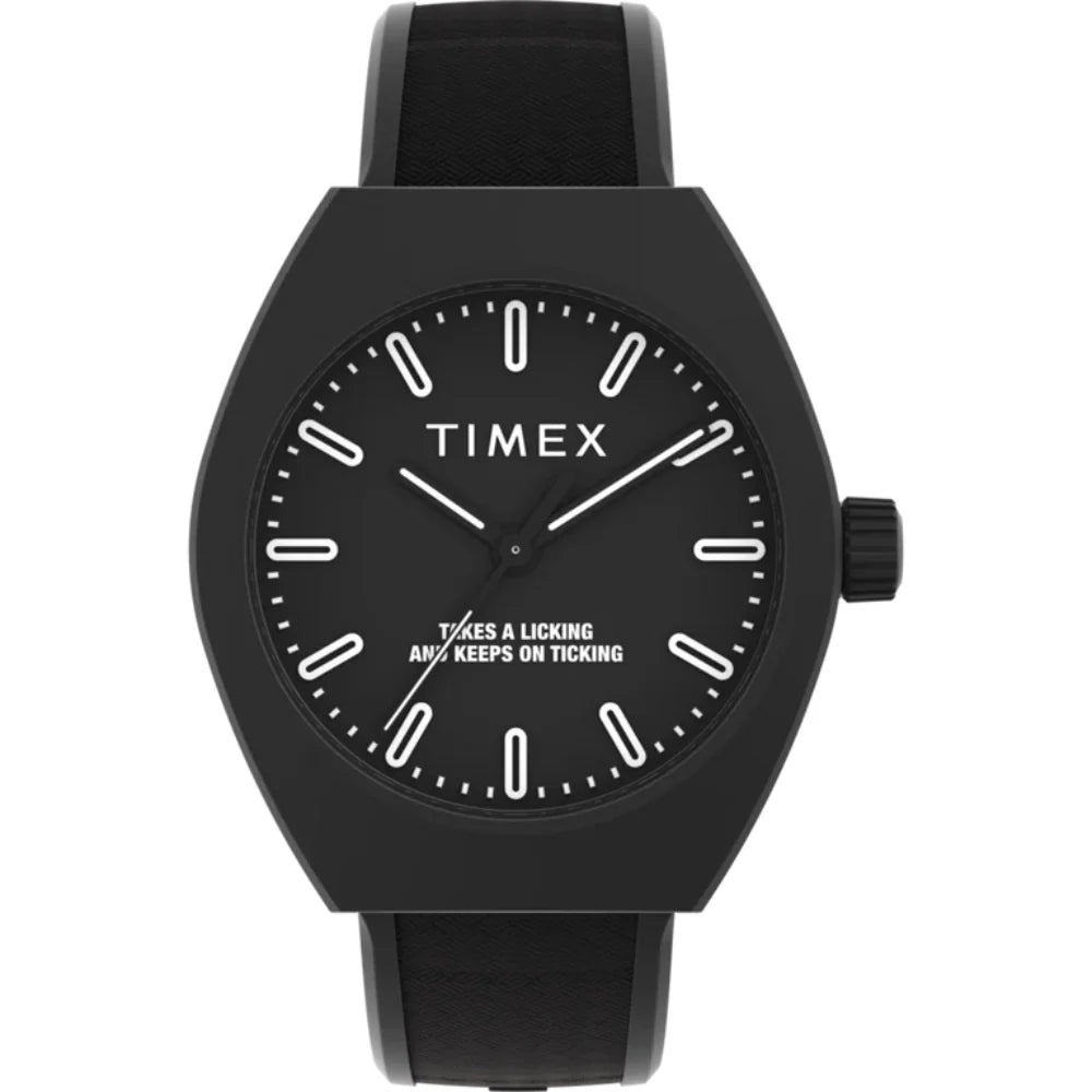 Timex Quartz Black Dial Analog Resin Unisex Watch TW2W42100UJ