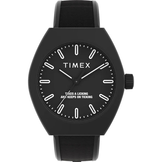 Timex Quartz Black Dial Analog Resin Unisex Watch TW2W42100UJ