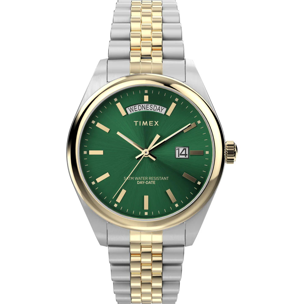 Timex Quartz Green Dial Analog Stainless Steel Men's Watch TW2W42800UJ